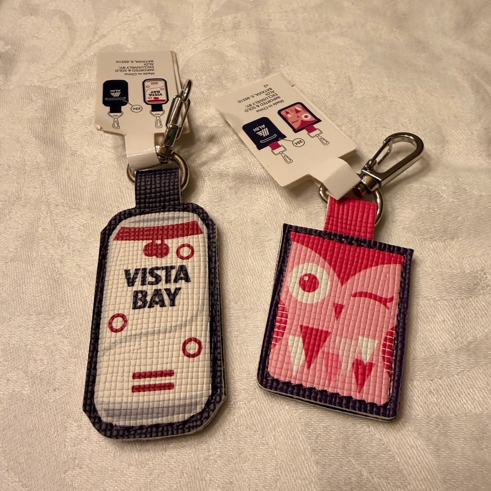 ALDI Quarter Keeper Slot Key Fob Tag Holder Vista Bay Winking Owl BRAND NEW